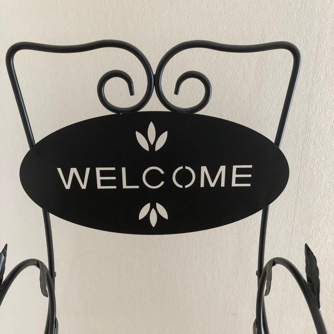 ウェルカムラック　アイアンラック　フラワーラック　カントリー雑貨　北欧風