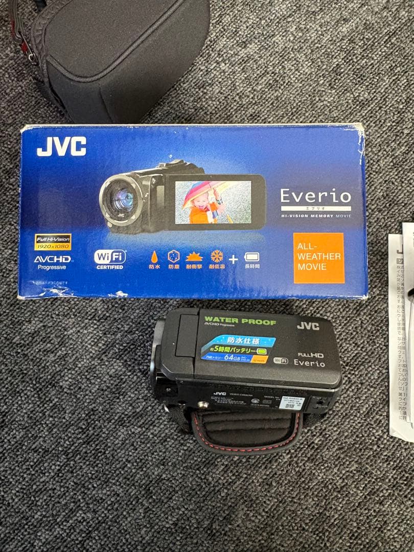 JVC Everio エブリオ GZ-RX500-B 防水ビデオカメラ64GB