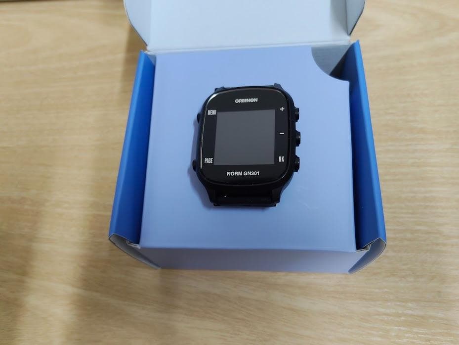 【美品】グリーンオン ゴルフウォッチ 黒 NORM GN301 ノルム