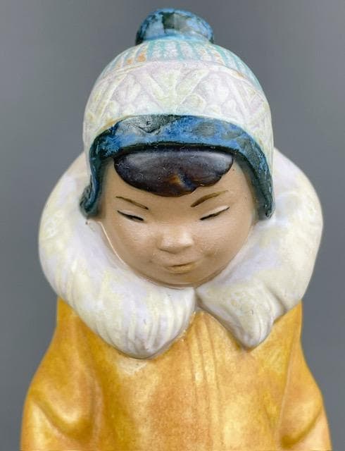 【美品】 リヤドロ 子熊とエスキモー グレス フィギュリン リアドロ オブジェ