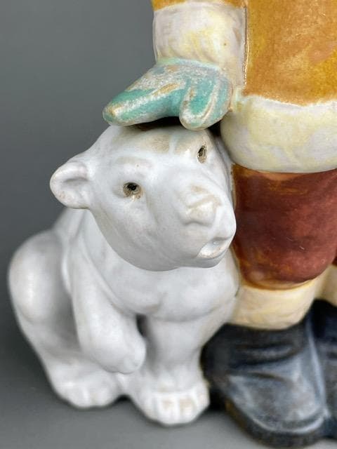 【美品】 リヤドロ 子熊とエスキモー グレス フィギュリン リアドロ オブジェ