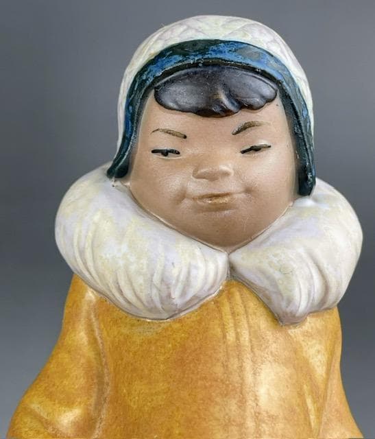 【美品】 リヤドロ 子熊とエスキモー グレス フィギュリン リアドロ オブジェ