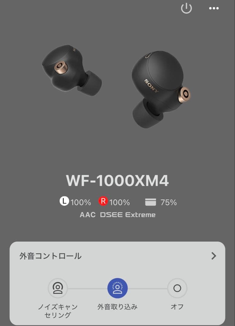 SONY フルワイヤレスイヤホン ブラック WF-1000XM4