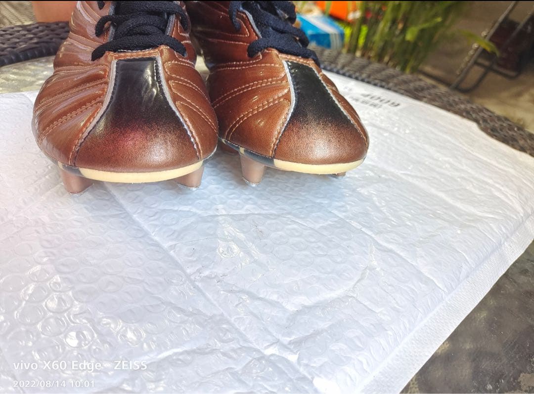 【ロナウド】イタリア製のブラウンのNikeスパイクシューズ、サイズ43.0