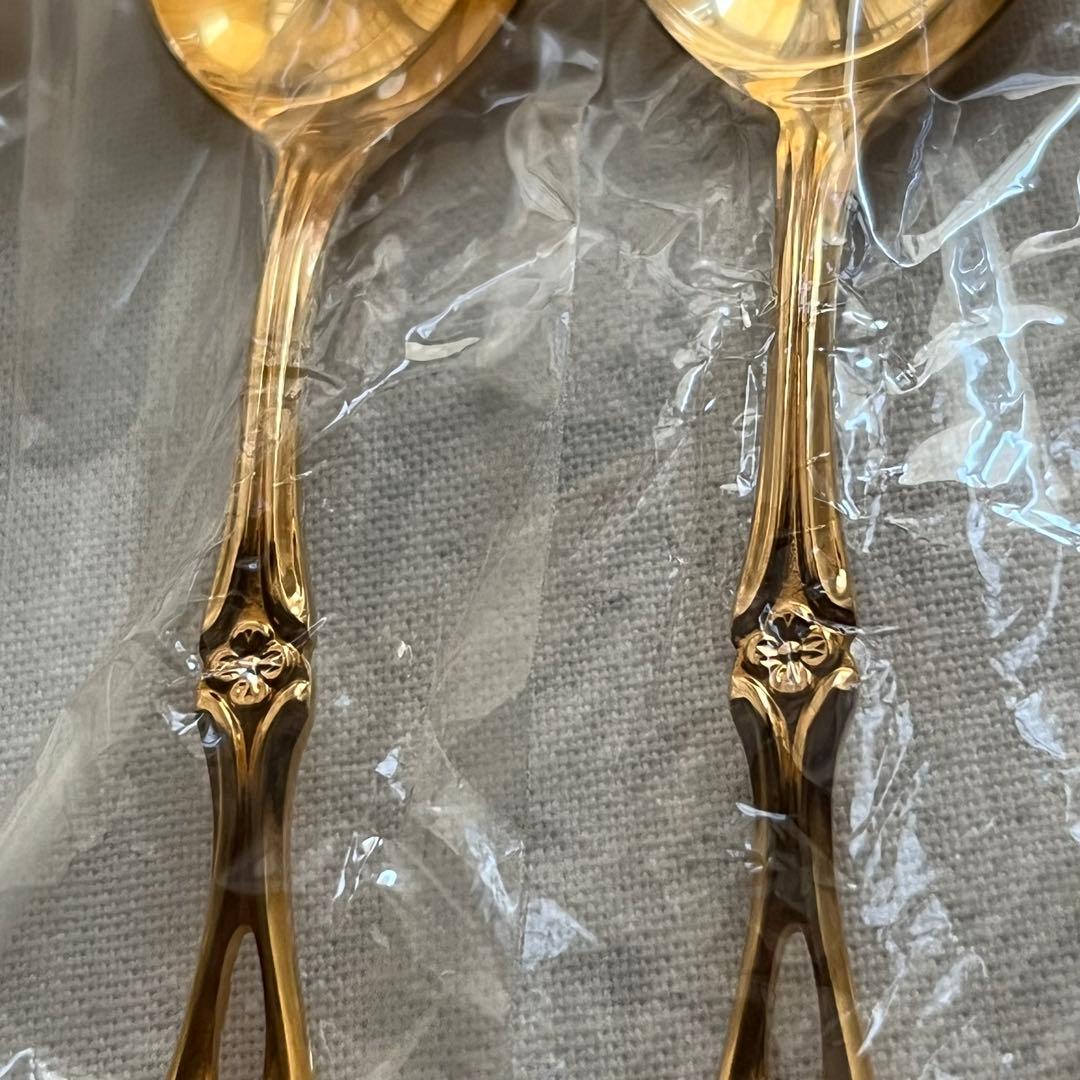 ノリタケ クリスティーヌ ゴールド ティースプーン ヒメフォーク カトラリー