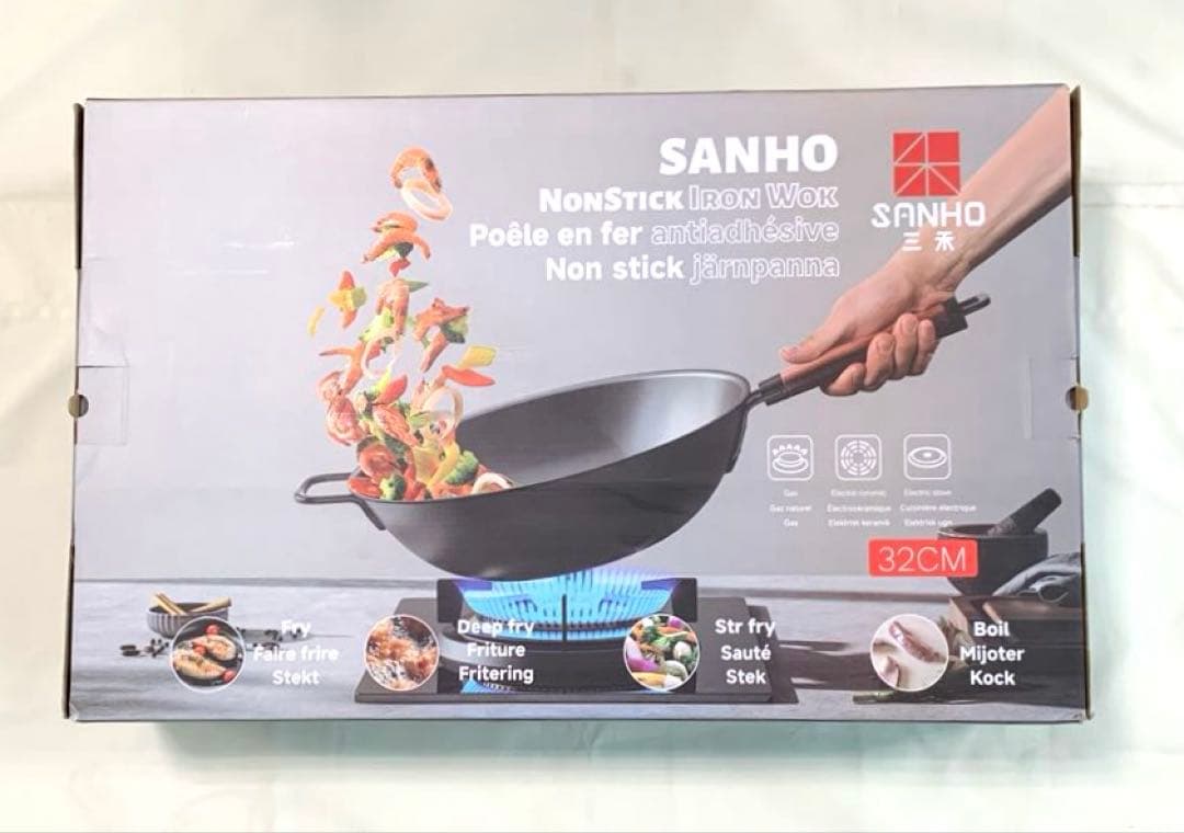 サンホ 鉄製深型 フライパン 32cm SANHO IH