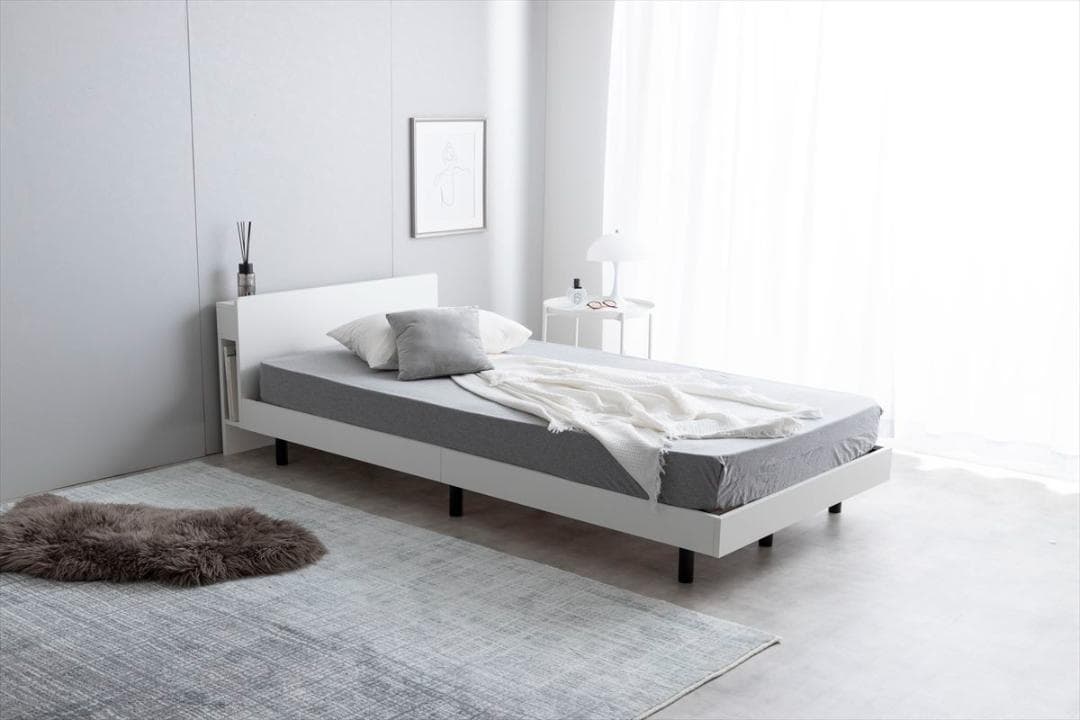 【送料無料】【SD】コンセント宮付きすのこベッド(マットレス付き) 収納 天然木