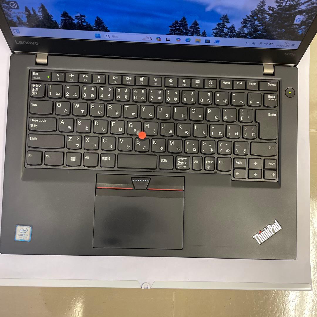 Windowsノート本体 ThinkPad T470s i7 16GB SSD512GB