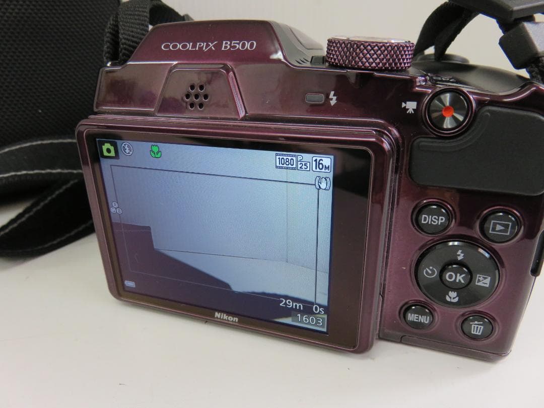 Nikon COOLPIX B500 紫 ストラップ ケース付き デジカメ