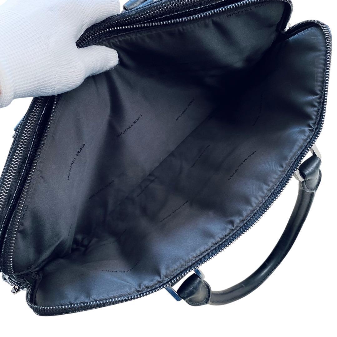 マイケルコース【美品】ペブルドレザー 2way ブリーフケース ショルダーバッグ