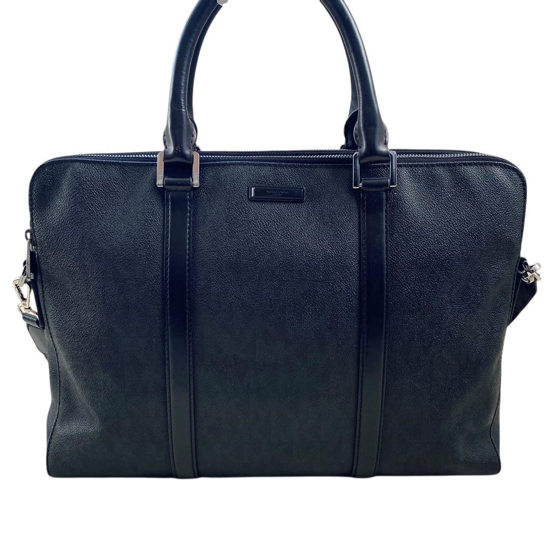 マイケルコース【美品】ペブルドレザー 2way ブリーフケース ショルダーバッグ