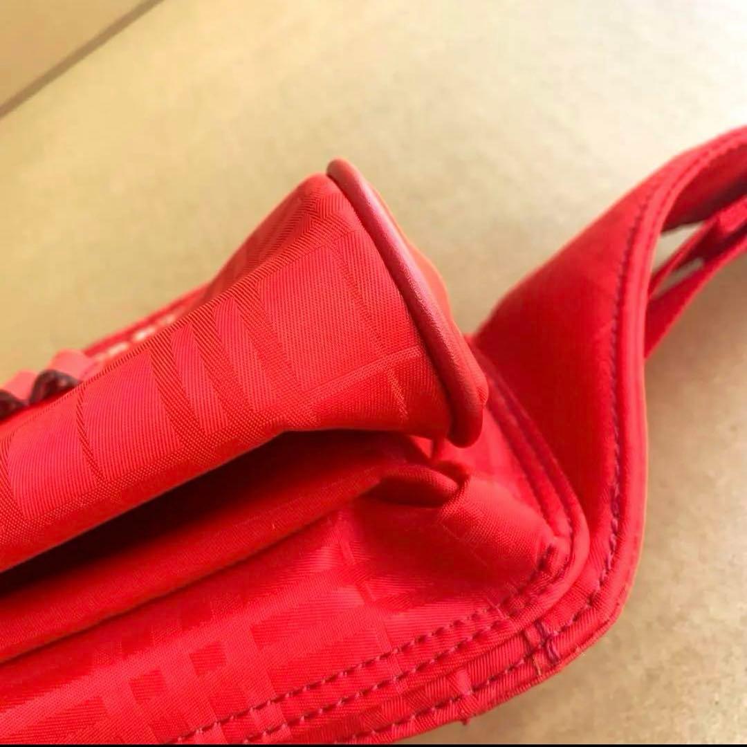 BURBERRY GOLF レッド チェック柄 ウエストポーチ ゴルフグッズ