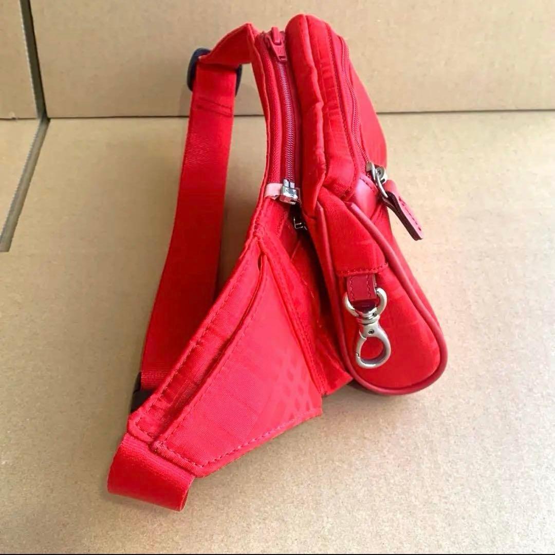 BURBERRY GOLF レッド チェック柄 ウエストポーチ ゴルフグッズ