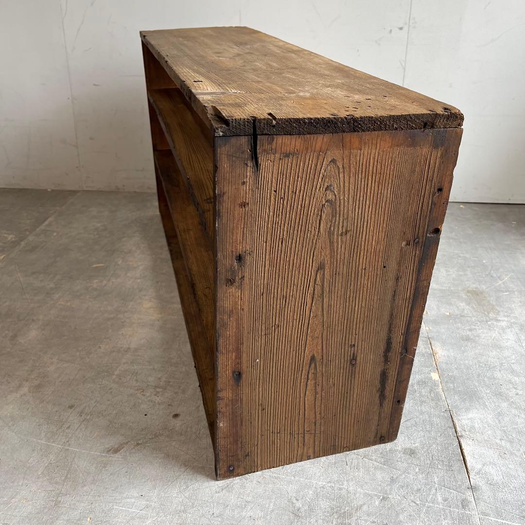 アンティーク 飾り棚 オープンラック 無垢材 シャビー z446