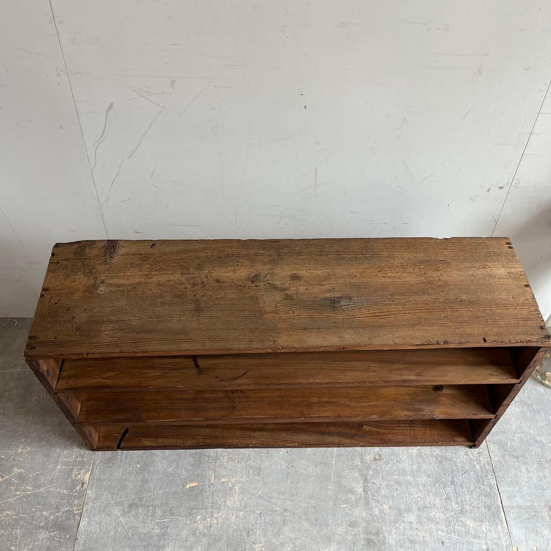 アンティーク 飾り棚 オープンラック 無垢材 シャビー z446