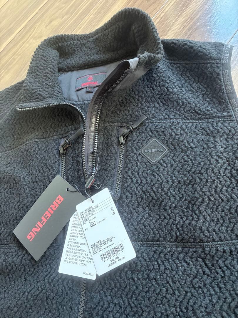 2025年秋冬モデル　ブリーフィングゴルフ　ウールボアベスト　ブラック