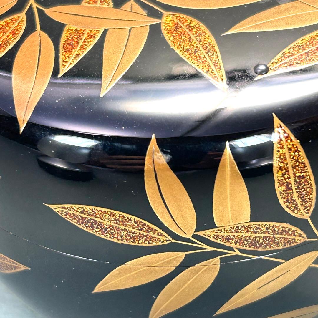 棗　『村田宗覚　笹蒔絵』　惺斎好写　平棗　お茶道具　茶道　共箱　工芸品