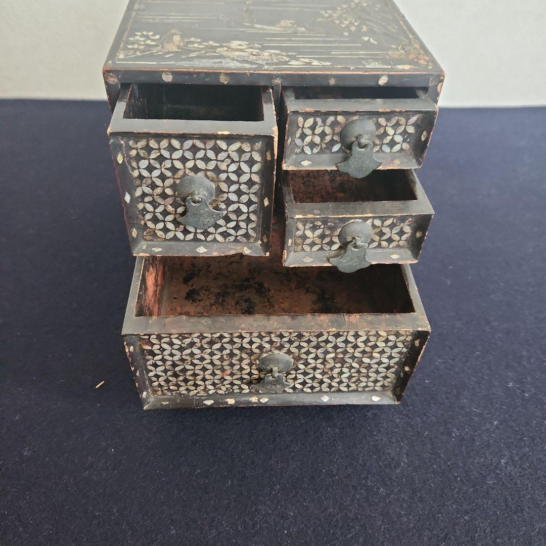 李朝‥螺鈿小引き出し