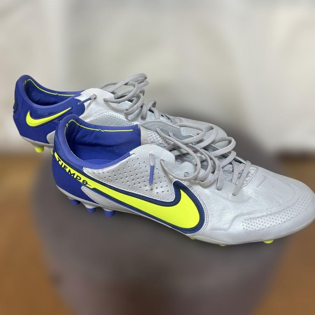 Nike Tiempo シルバー/ネオンイエロー AG 29cm エリート