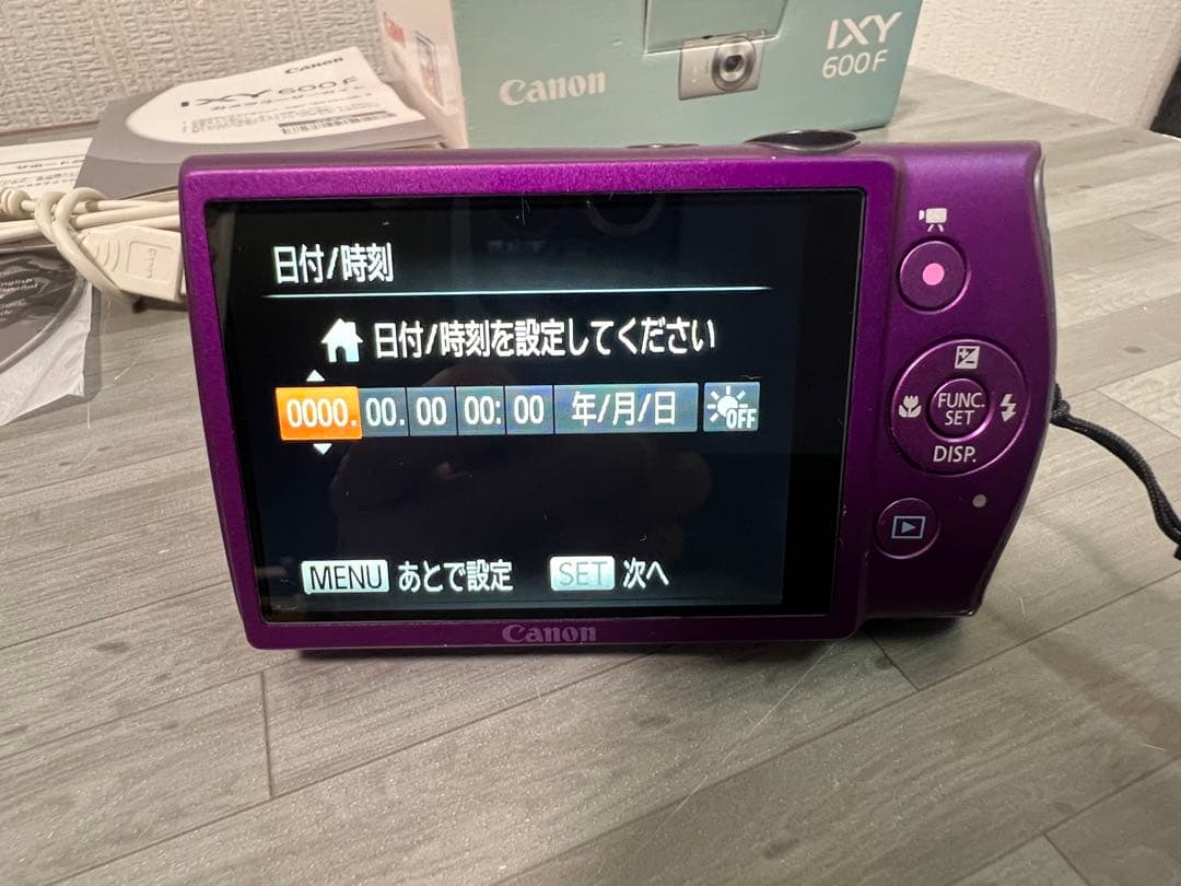 【良品】Canon IXY 600 F デジタルカメラ(パープル)【純正ケース】