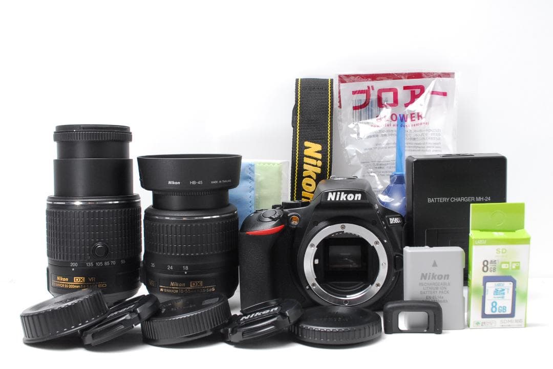 【使用感極少　ダブルレンズ】　Nikon D5600　WiFi搭載　スマホ転送