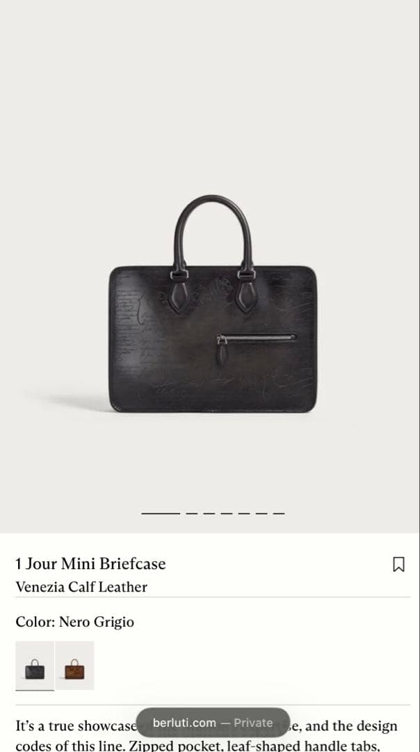 Berluti（ベルルッティ） 1 Jour Mini Briefcase