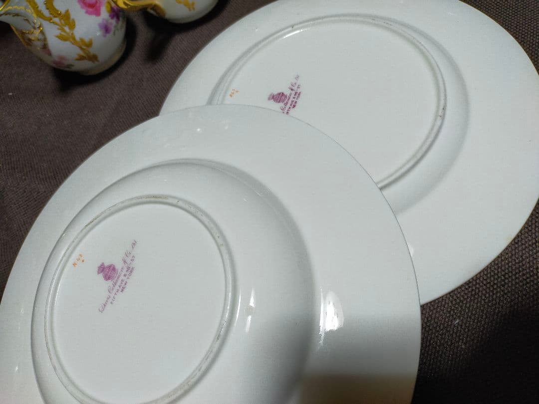 <迎賓館>２枚セット　ミントンコラモア　盛金ボウル&プレートセット