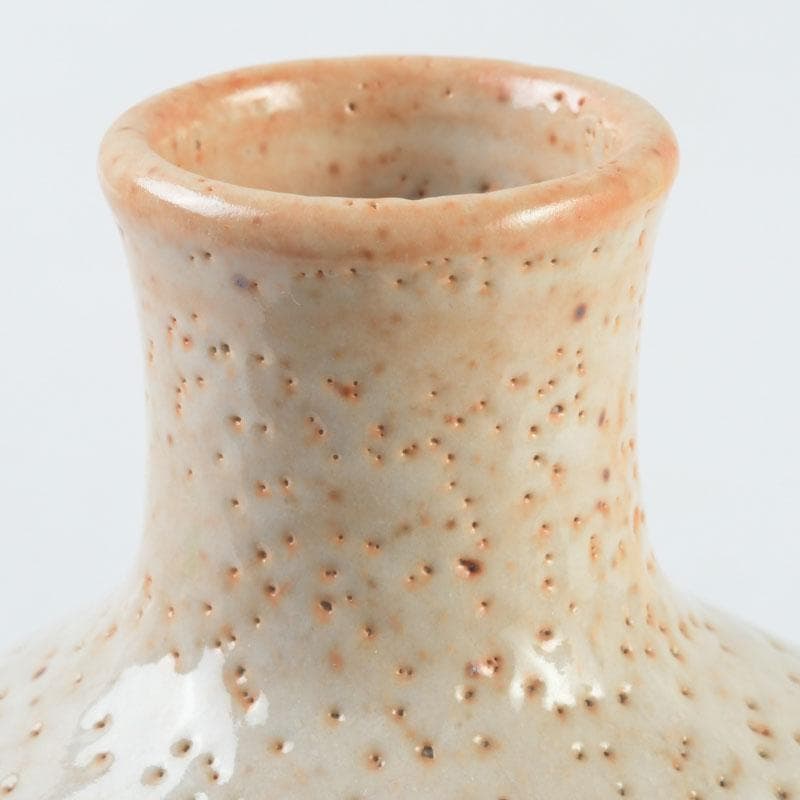 北大路魯山人作　志野焼　徳利　酒器　竹腰長生極め箱　V　9610