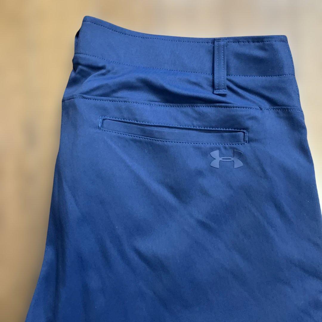 アンダーアーマー　ゴルフパンツ　ネイビー　ヘリンボーン生　38✖️30
