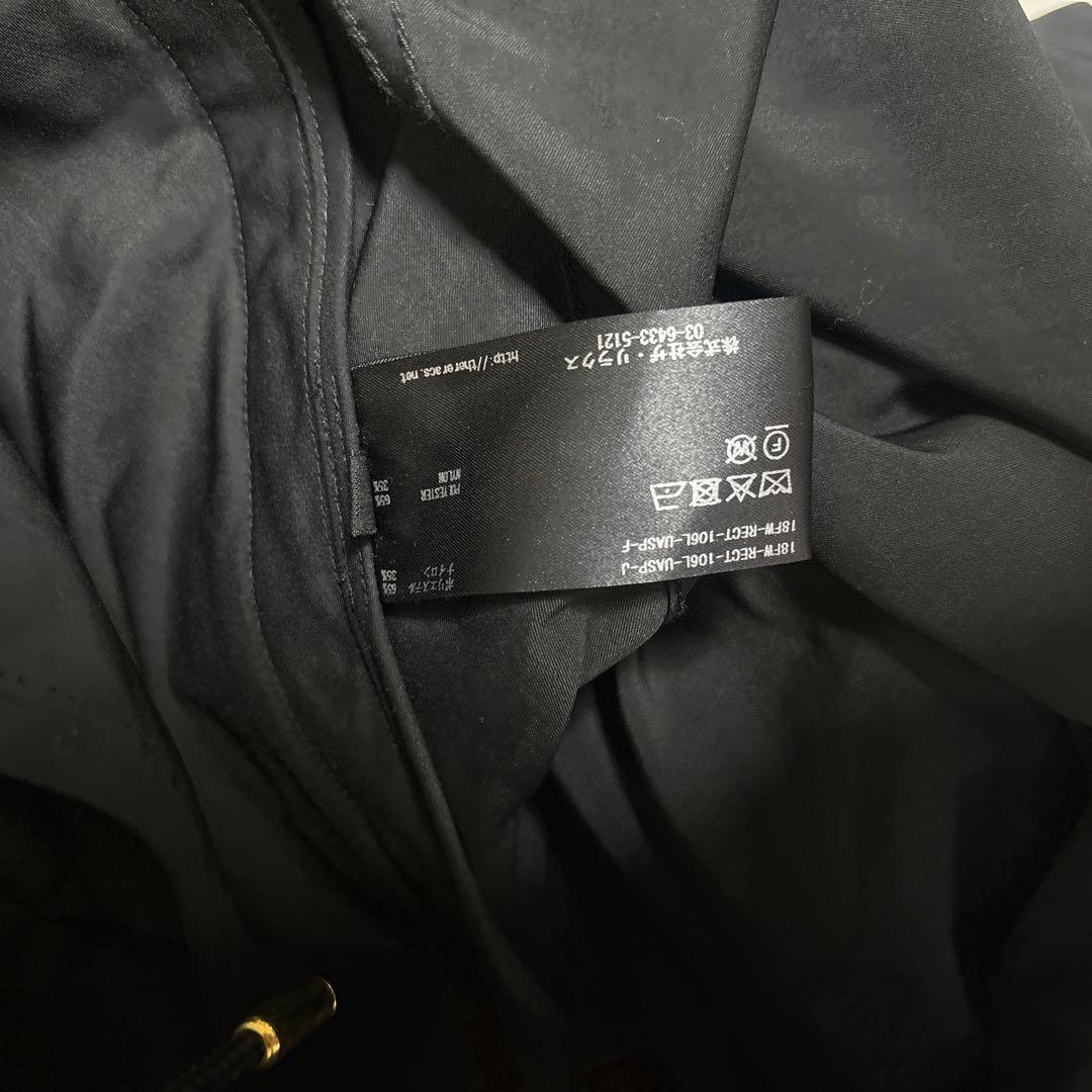 【THE RERACS】極美品 黒 ブラック 金 フード付き モッズコート 36