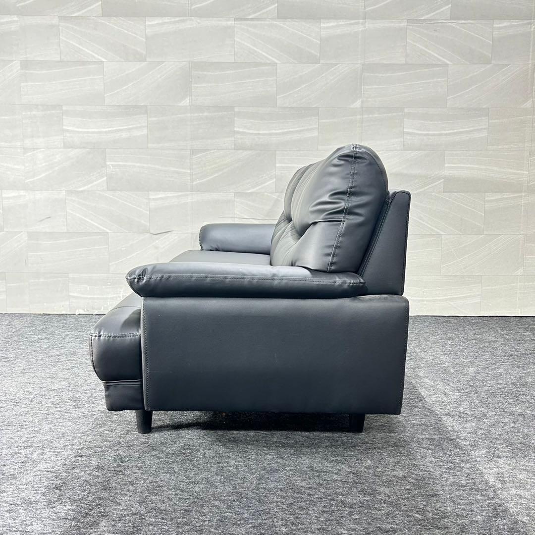 ニトリ 3人掛け ソファ 革張り キャッツ3 シンプル 家具 d5226