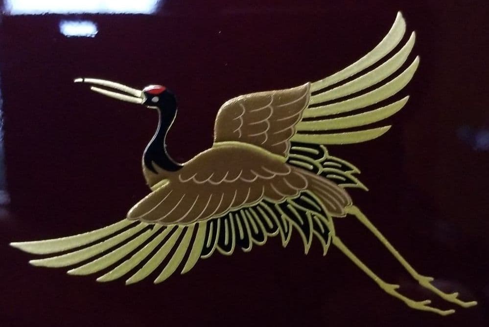 五月人形　屏風　月に松に鶴19号