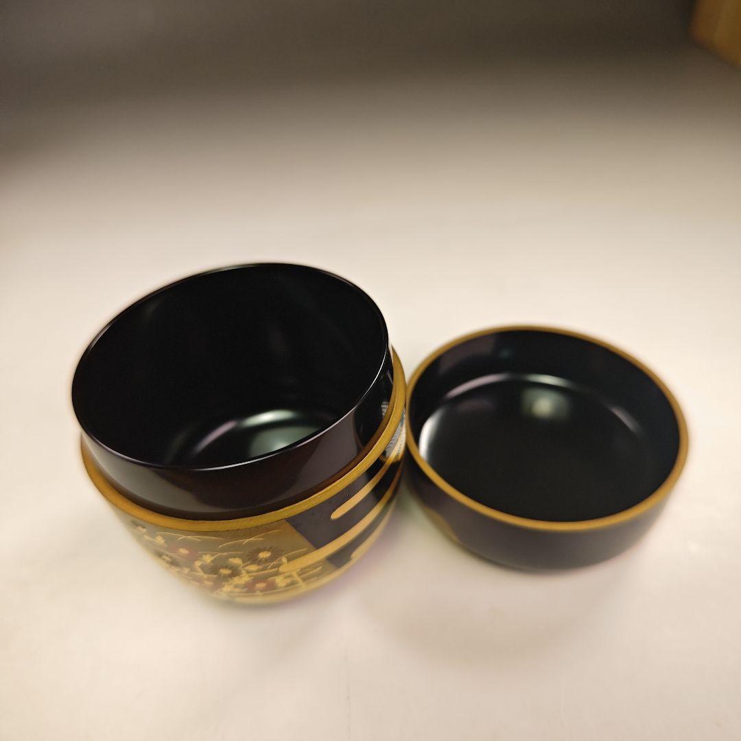 イ820 棗『奥津一心斉作』『誰が袖棗 蒔絵　四季　共箱』茶道具　漆塗