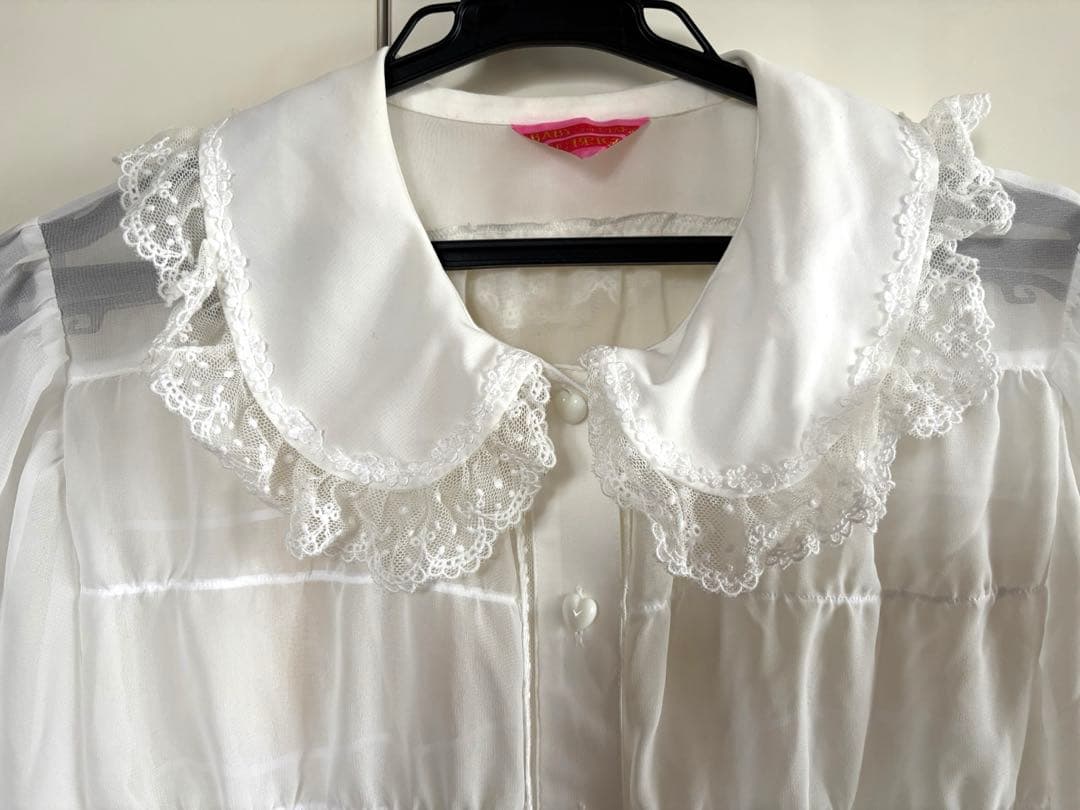 BABY レースフリルジャンパースカート+ブラウス+ヘッドドレス　パニエ付き