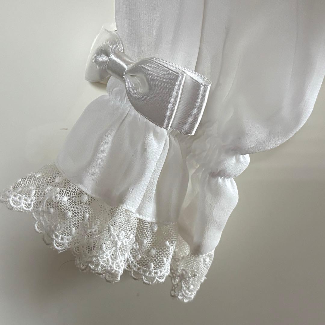 BABY レースフリルジャンパースカート+ブラウス+ヘッドドレス　パニエ付き