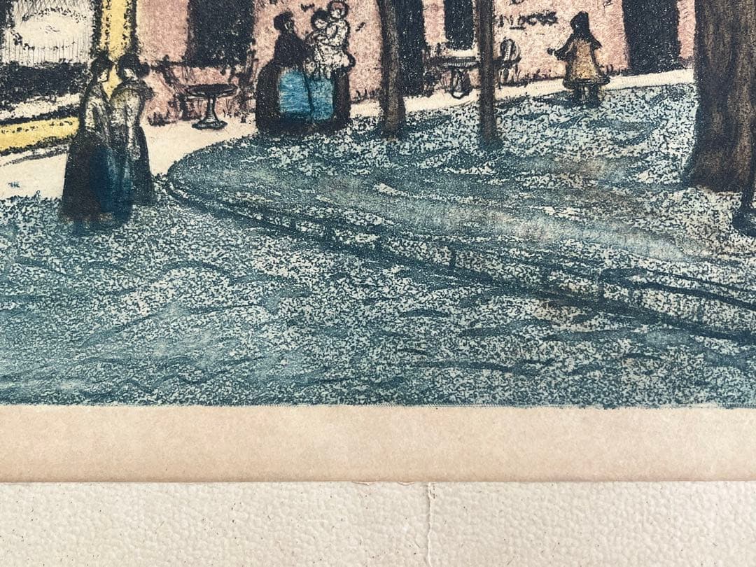 アンティーク　版画　サイン付き　No.入り