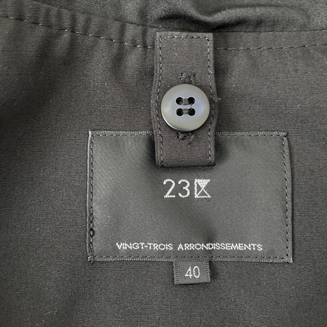 美品　23区　撥水　洗える　モッズコート　マルチウェイアウター　40　ブラック