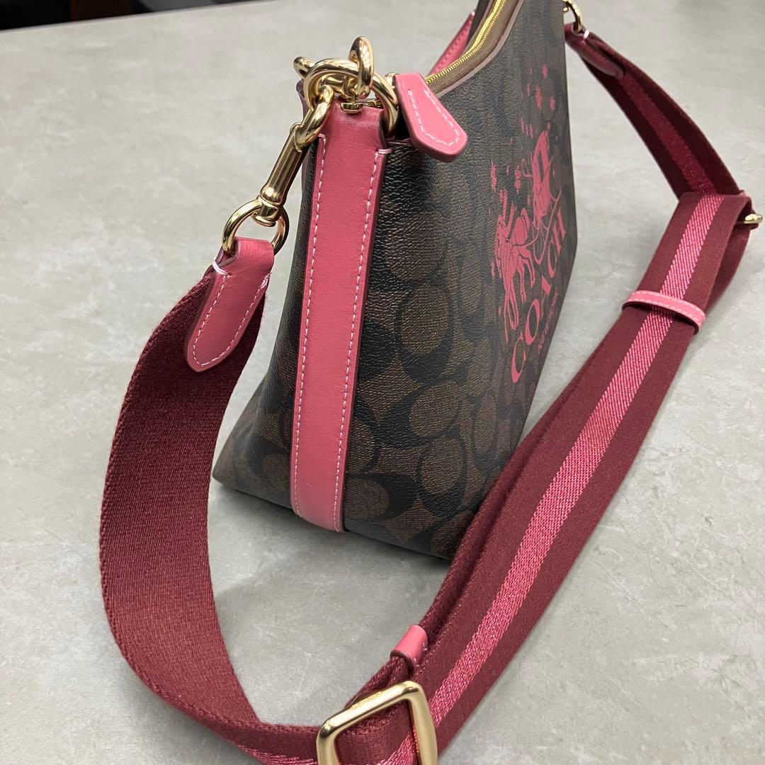 n*o様 海外買付品 COACH ショルダーバッグ サコッシュ ホース ブラック