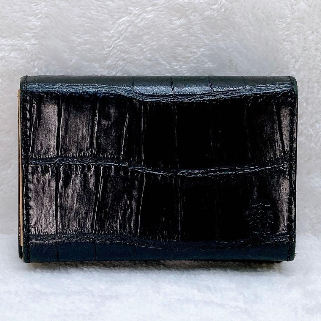 ✨美品✨Felisi フェリージ 名刺入れ クロコ型押し カードケース レザー