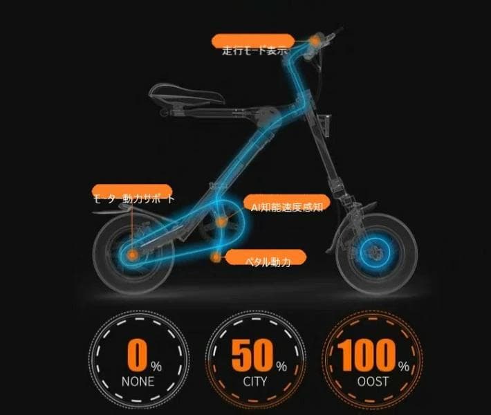 ジャンク品 折りたたみ電動アシスト自転車 BORNTORUN GX 折畳 J3