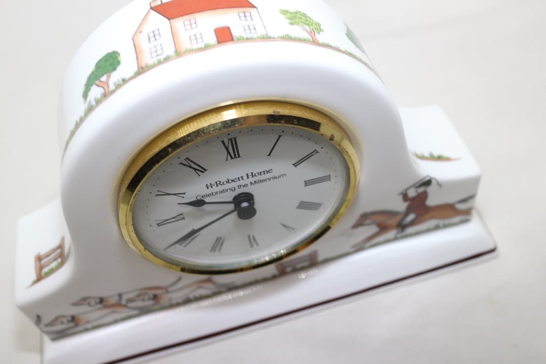 希少  ウエッジウッド ハンティングシーン 置き時計