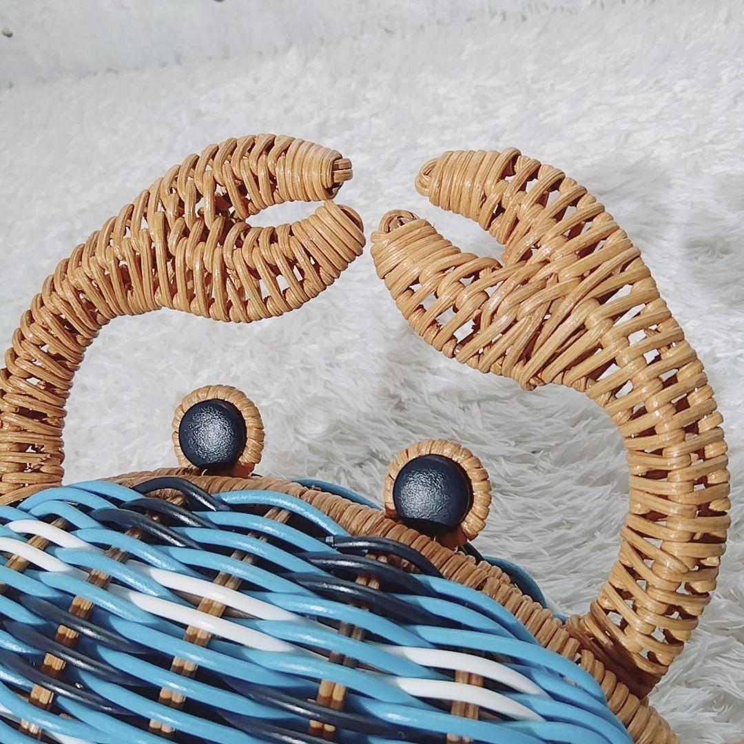 【極美品】ケイトスペード　ウィッカークラブ　かごバッグ　ショルダー　2WAY　青