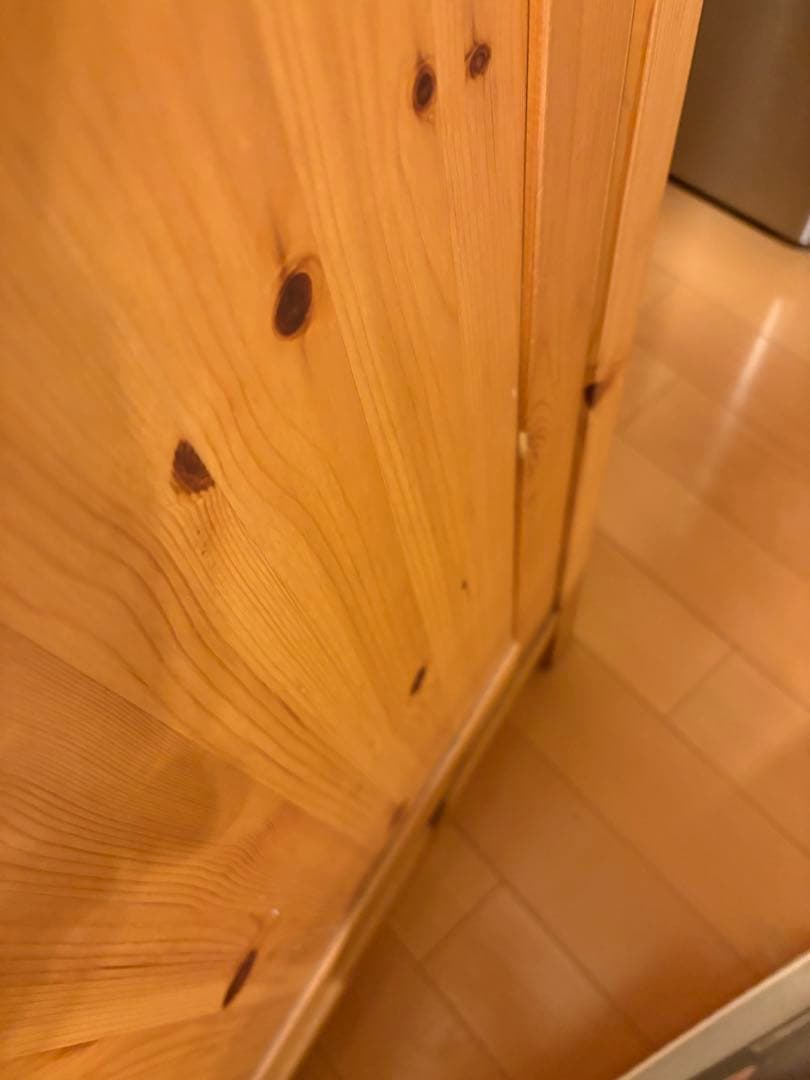 ナチュラルウッド 食器棚 引き出し付き