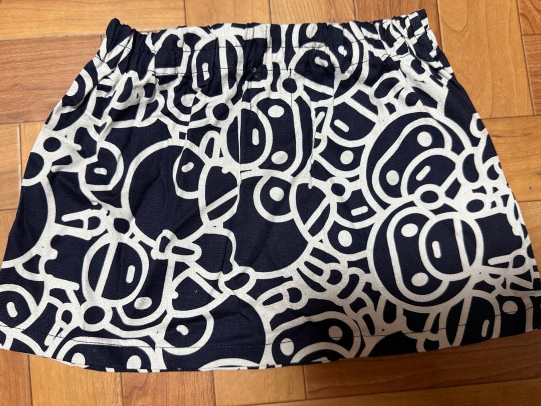 エイプ　甚平 100cm 女の子　スカート レア ネイビー 新品　タグ付き