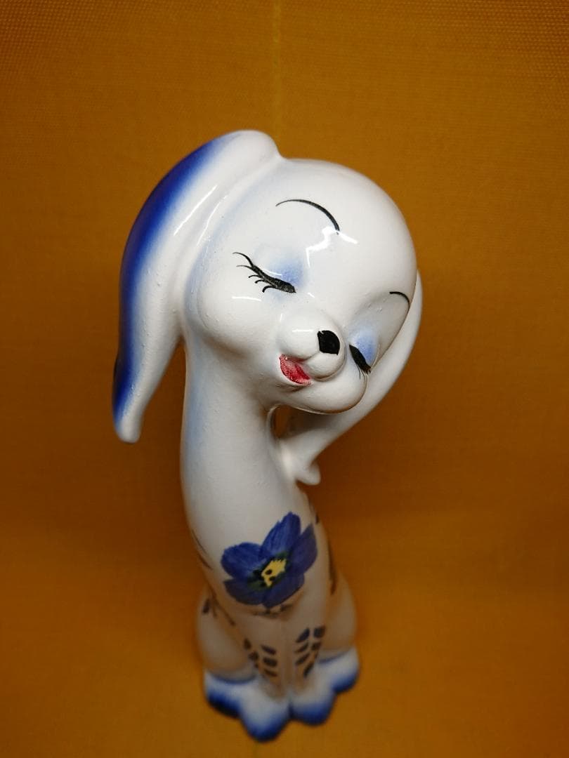 【美品】ビンテージ　いぬ　犬　陶器　置物　インテリア　工芸品　美術品　A1645