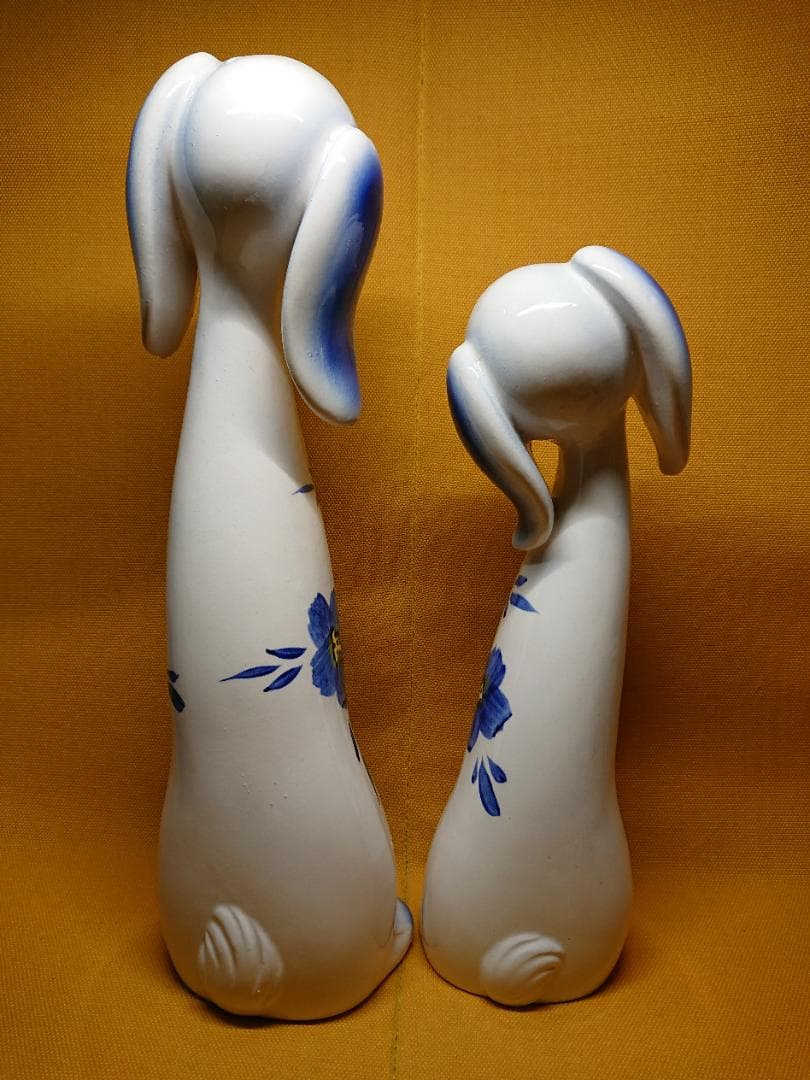 【美品】ビンテージ　いぬ　犬　陶器　置物　インテリア　工芸品　美術品　A1645