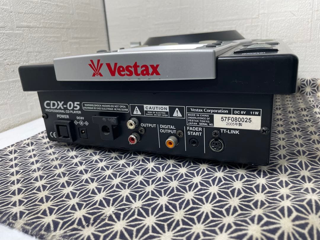 VESTAX ベスタクス　CDX-05 CDJ 純正電源ケーブル付属