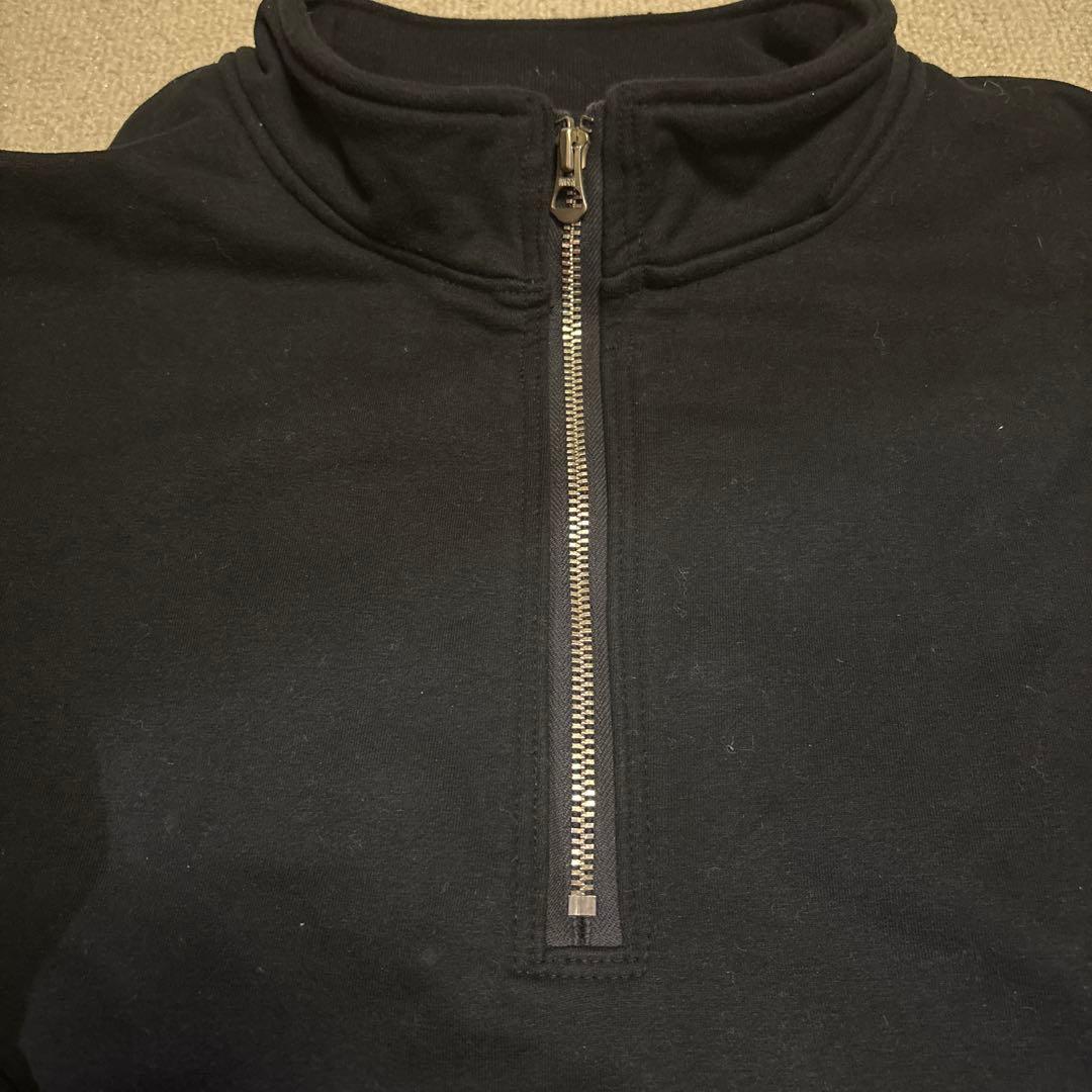 ロンハーマンハーフジップ スウェットトレーナー黒L