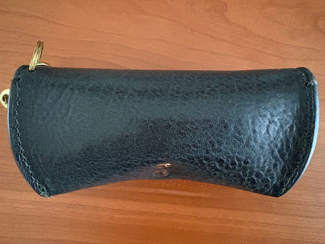 RRLレザーメガネケース　ダークグリーン