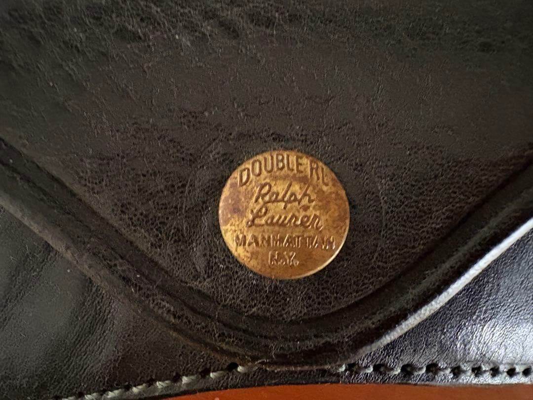 RRLレザーメガネケース　ダークグリーン